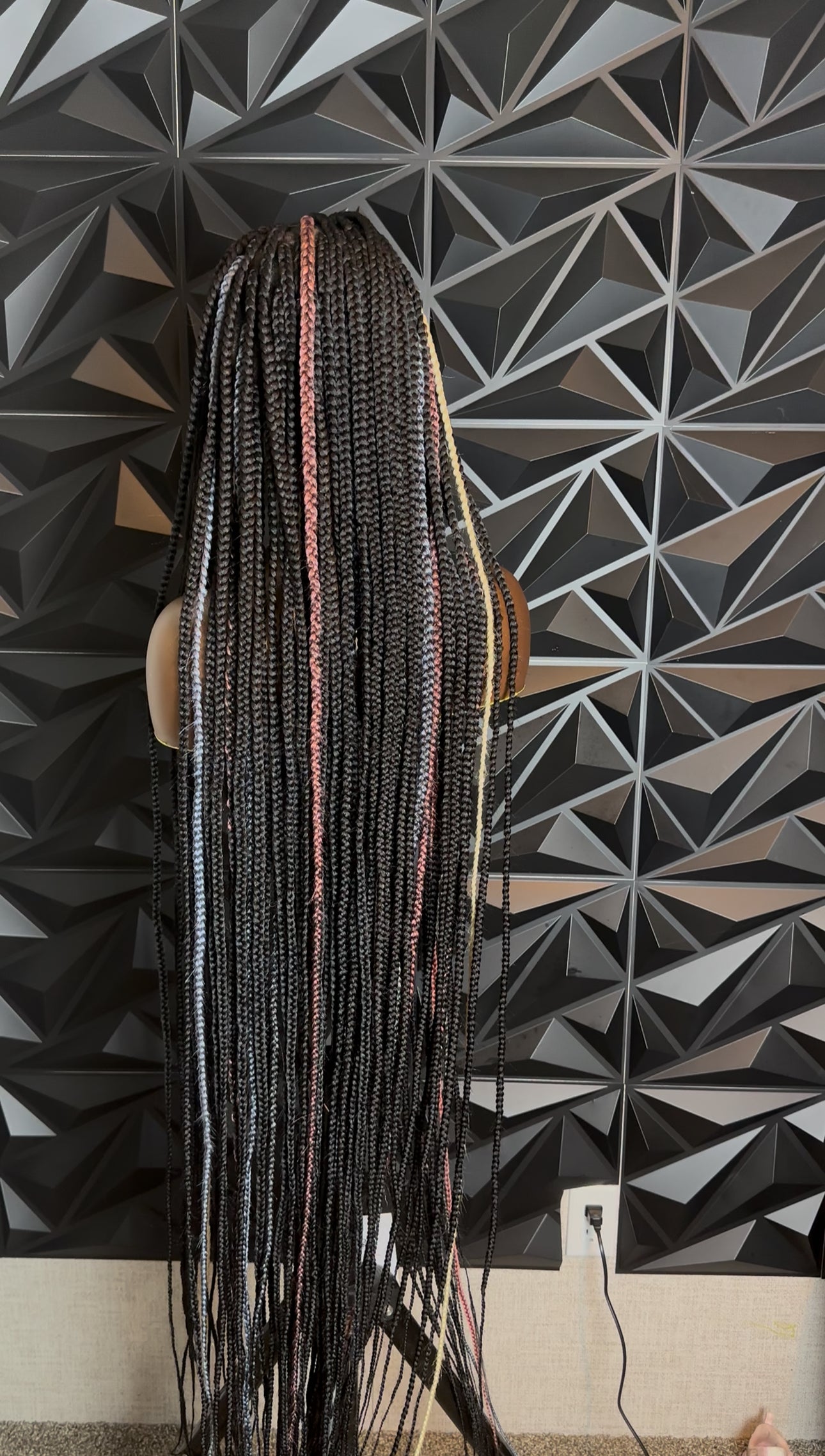 Calf length full lace braid wig