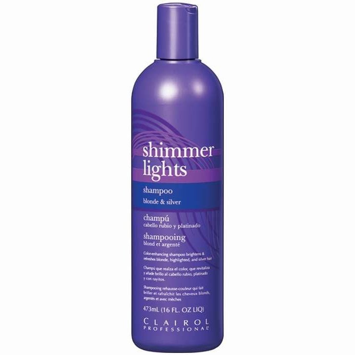Clairol Professional Shimmer Lights Color-Enhancing Shampoo Blonde Silver