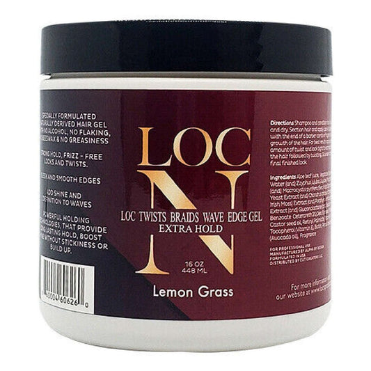 Locn Loc N Twists Braids Wave Ede Gel Extra Hold With Lemon Grass 16 Oz